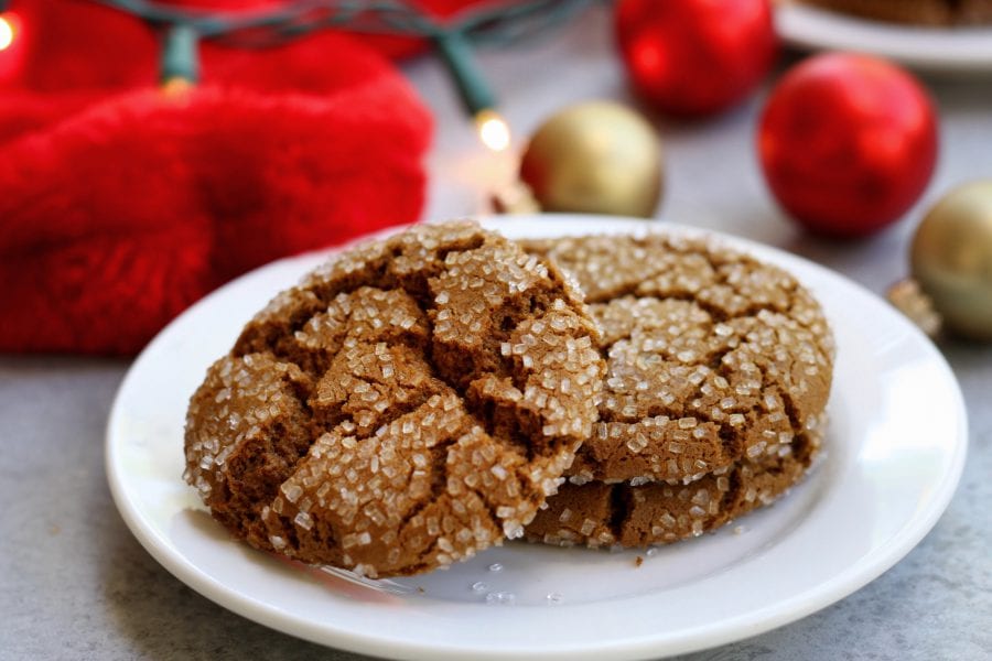 Candied Ginger Molasses Cookies