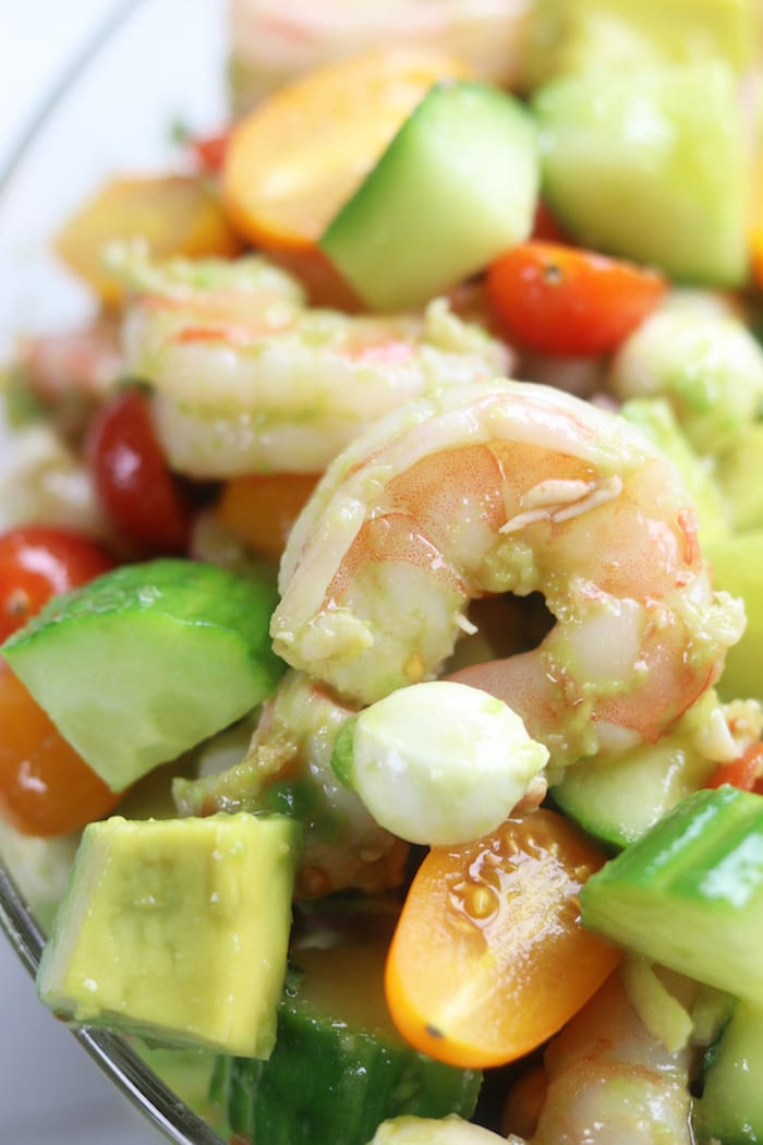 Shrimp Avocado Cucumber Salad