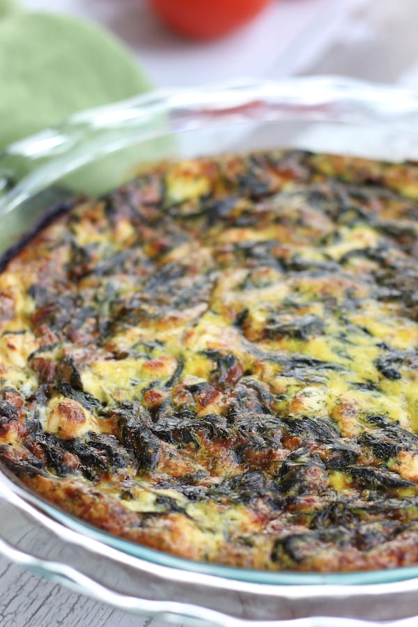 How To Make Crustless Spinach And Feta Quiche-The Fed Up Foodie