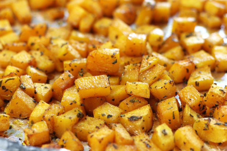 Easy Oven Roasted Butternut Squash with Rosemary