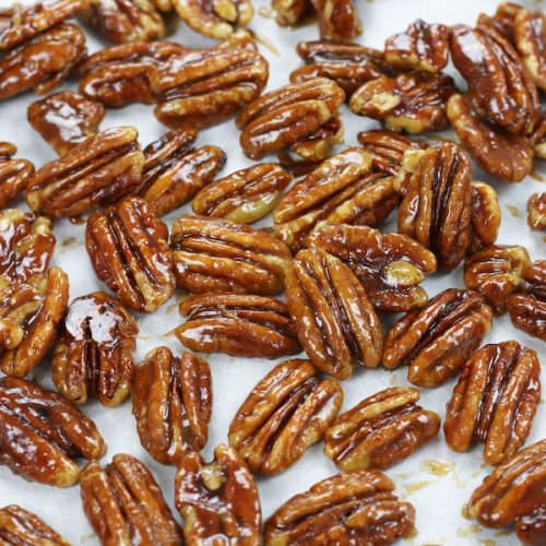 Maple Candied Pecans 500x500 