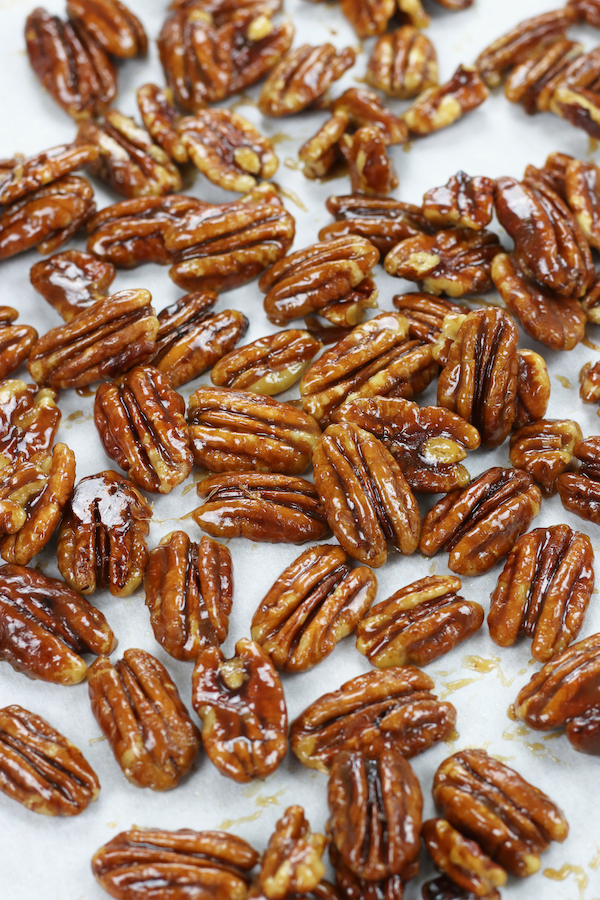 Quick And Easy Maple Glazed Pecans   Maple Candied Pecans 