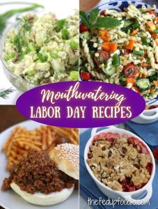 A collage of 4 photos from Labor Day Recipes roundup.